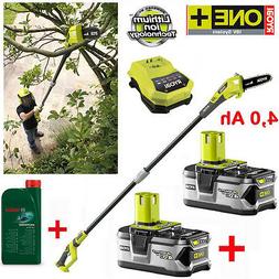 RYOBI 18V Un + Batterie T&eacute;lescope &Eacute;lagueuse &agrave; Moteur Opp 