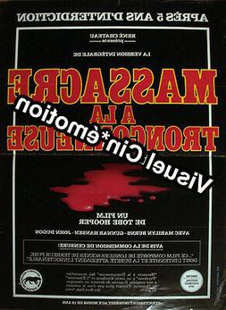 Affiche Pli&eacute;e 40x60cm MASSACRE A LA TRONCONNEUSE - VERSION 