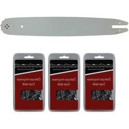 Guide 35 cm  + lot de 3 cha&icirc;nes 50 maillons - Compatible tr