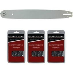 Guide 50 cm  + lot de 3 cha&icirc;nes 72 maillons - Compatible tr