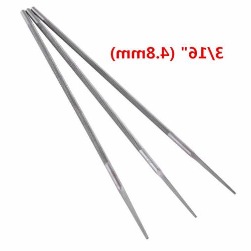 3pcs 4 8mm tronconneuses lime ronde fichier