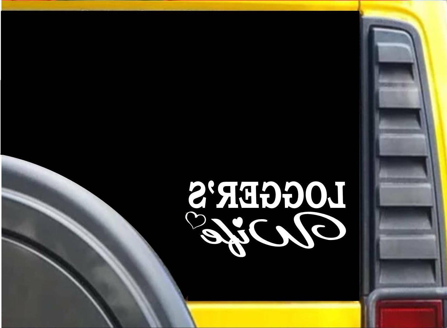 logger femme k381 20 3cm autocollant tronconneuse