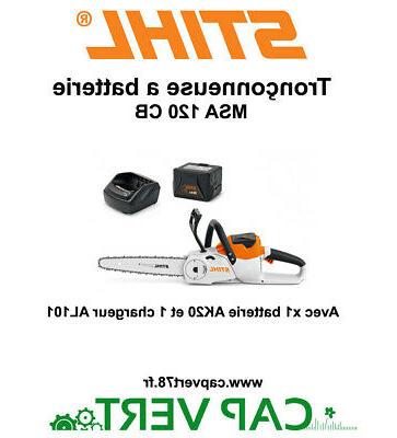 tronconneuse batterie msa120cb complet x1 ak20 et