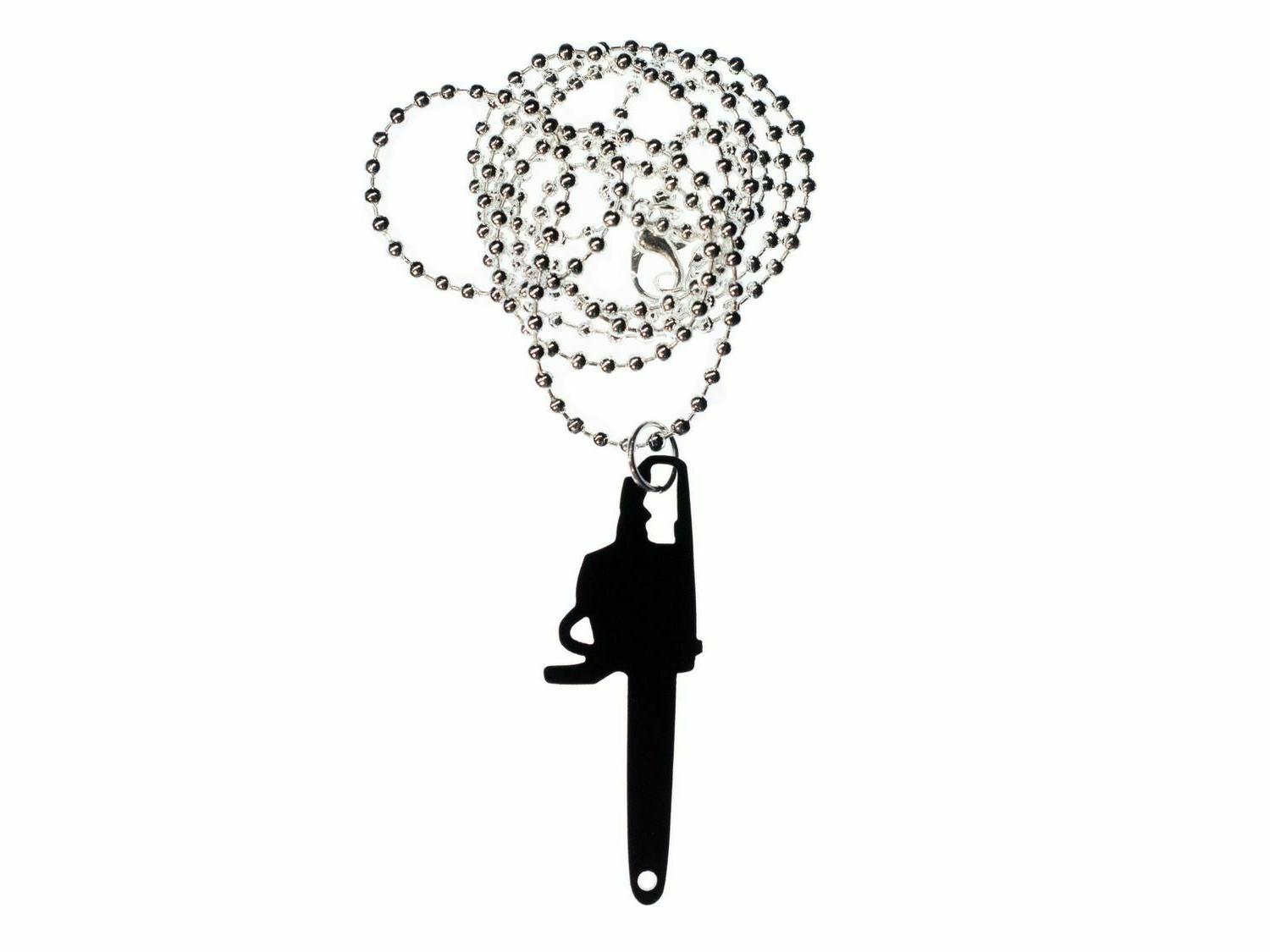 tronconneuse scie collier 80cm artisane eclaboussure hallowe
