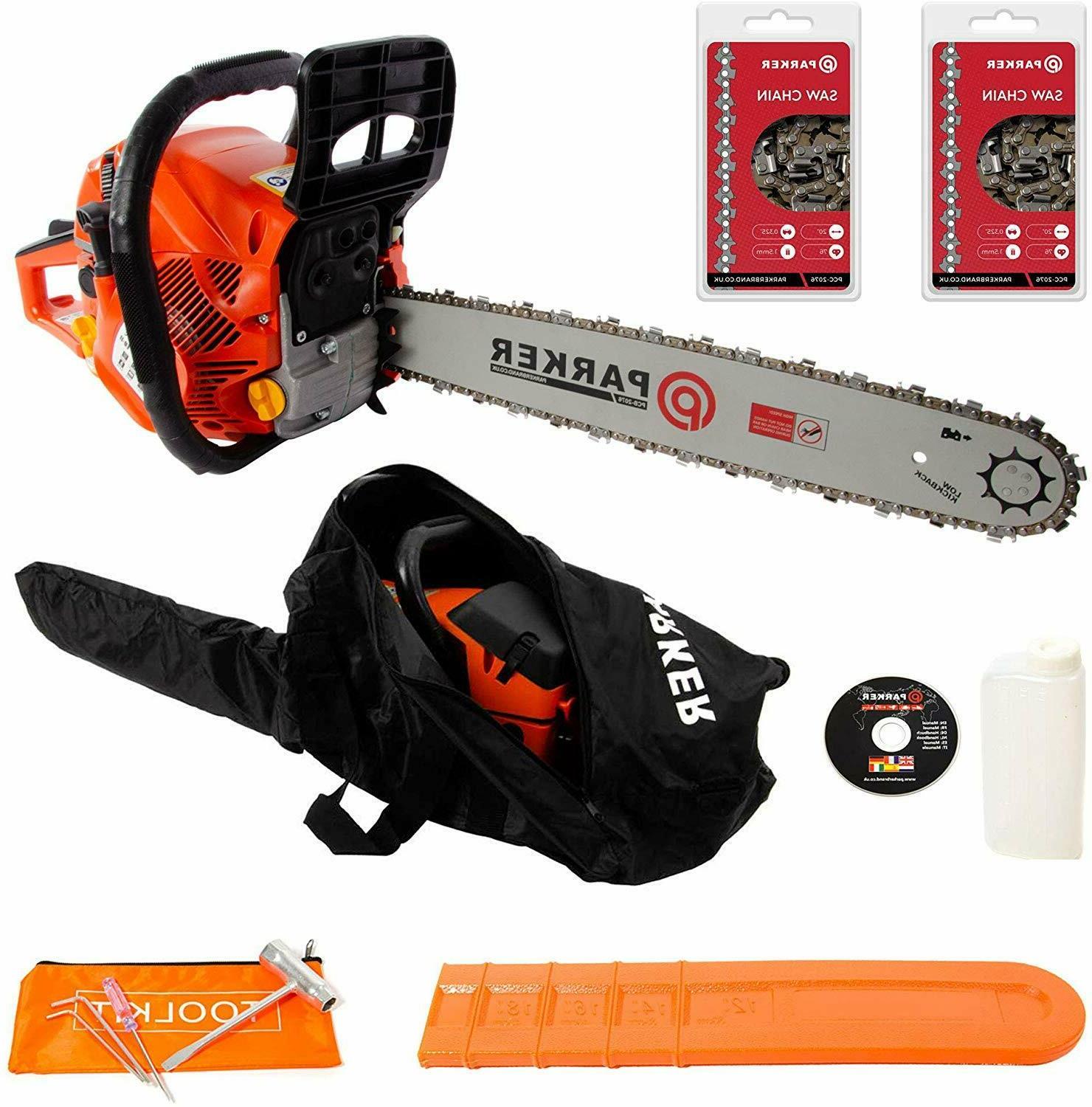 tronconneuse thermique 62cc 3 5cv elagueuse guide