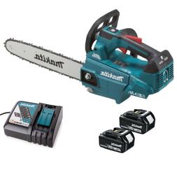 Makita Scie &agrave; Cha&icirc;ne Batterie 2X18V 2 Piles + Carica Mod. 